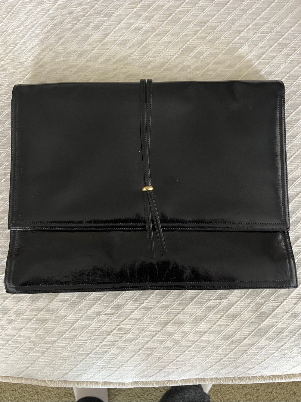 Black Leather Clutch